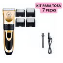 Kit Máquina Para Tosar Pet + Tesoura + Pente + Lixa Máquina Profissional Para Cachorro & Gato