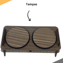 Comedouro Bebedouro Pet Suspenso Para Gato e Cachorro Com TAMPAS