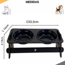 Comedouro Elevado Pet com Tampa para Gatos e Cães Pequenos