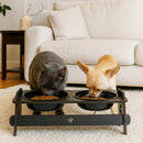 Comedouro Elevado Pet com Tampa para Gatos e Cães Pequenos