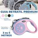 Coleira Guia Retrátil 3/5 Metros Pets Cachorro Cães Gatos Resistente com Trava até 12kg